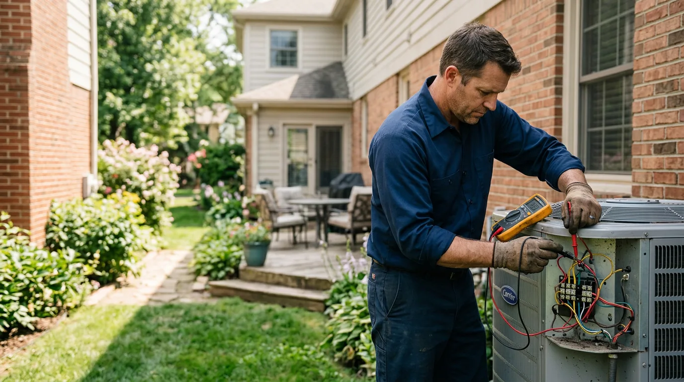 HVAC technician working near Acushnet, MA